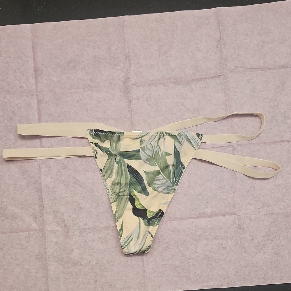 Victoria's Secret Gold Accent Strappy Thong